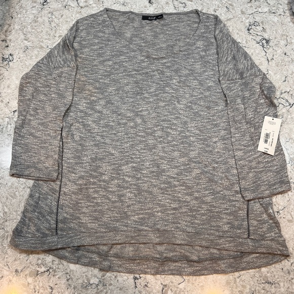 a.n.a Tops - a.n.a. Women’s Heather Grey Basic Tunic Lightweight Closet Staple